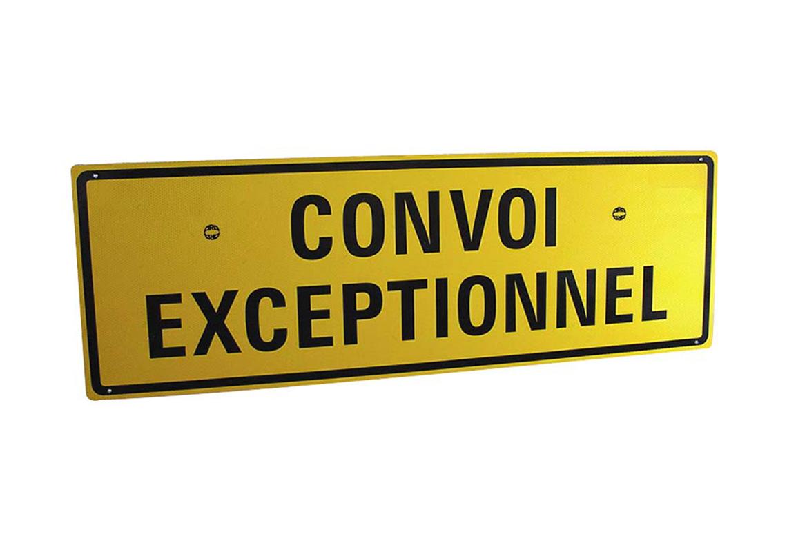 DOUBLE-SIDED ALUMINUM PANEL EXCEPTIONAL CONVEYOR MARKING 1100x400x2mm CLASS B PRISMATICS